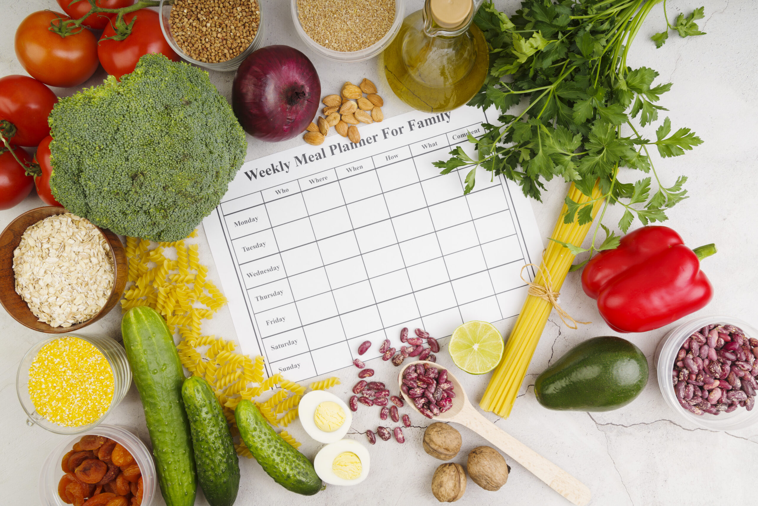 Healthy weekly meal planning with expert nutrition guidance